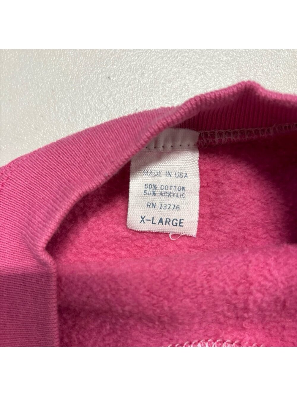 Vintage 80s Coquette Geese Ribbon Bow Crewneck Sweatshirt Pink X-Large USA - Picture 2 of 5